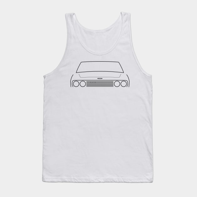 Jensen Interceptor classic car outline graphic (black) Tank Top by soitwouldseem